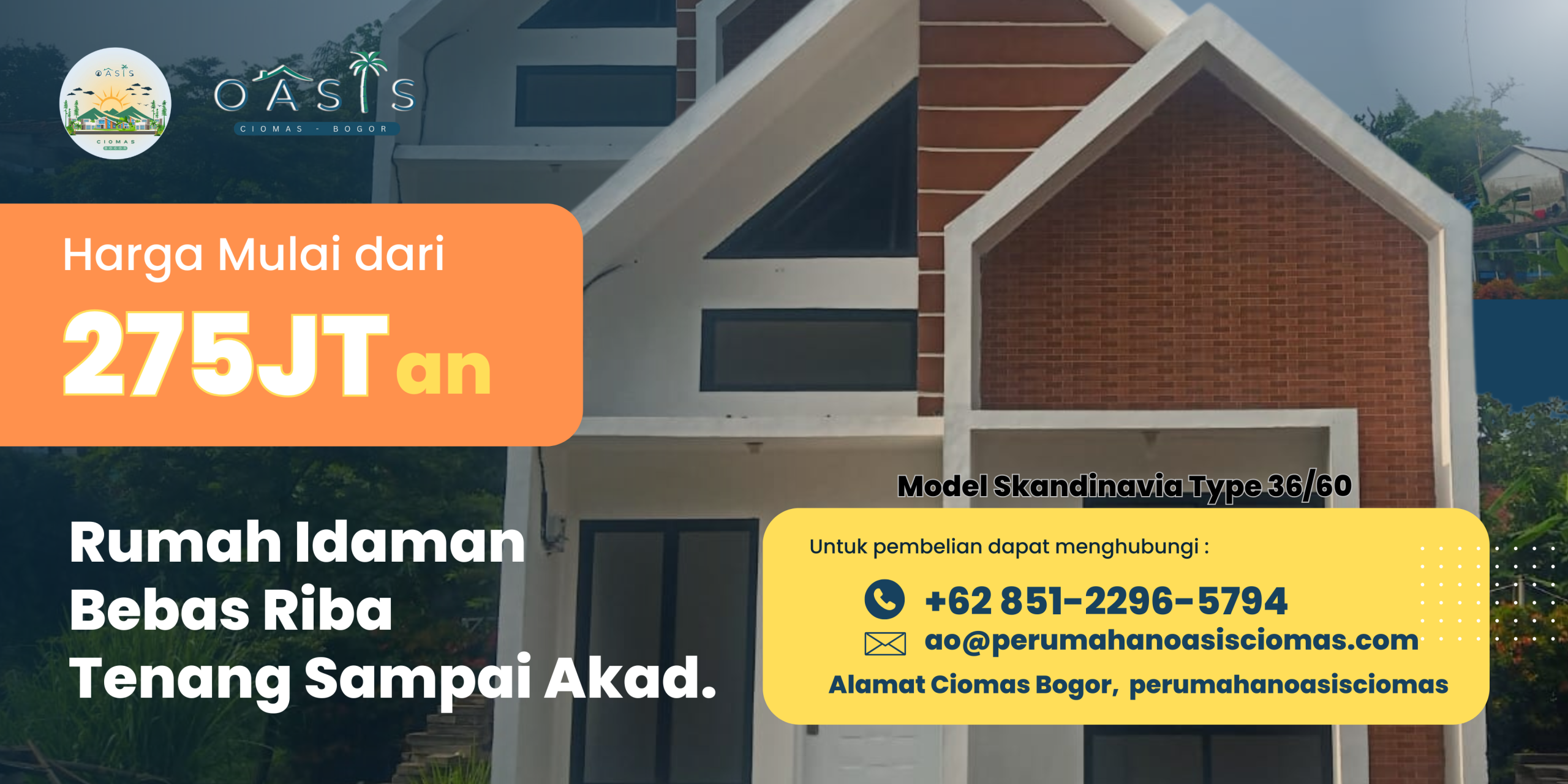 Rumah di Ciomas yang Bebas Banjir dan Lingkungan Asri