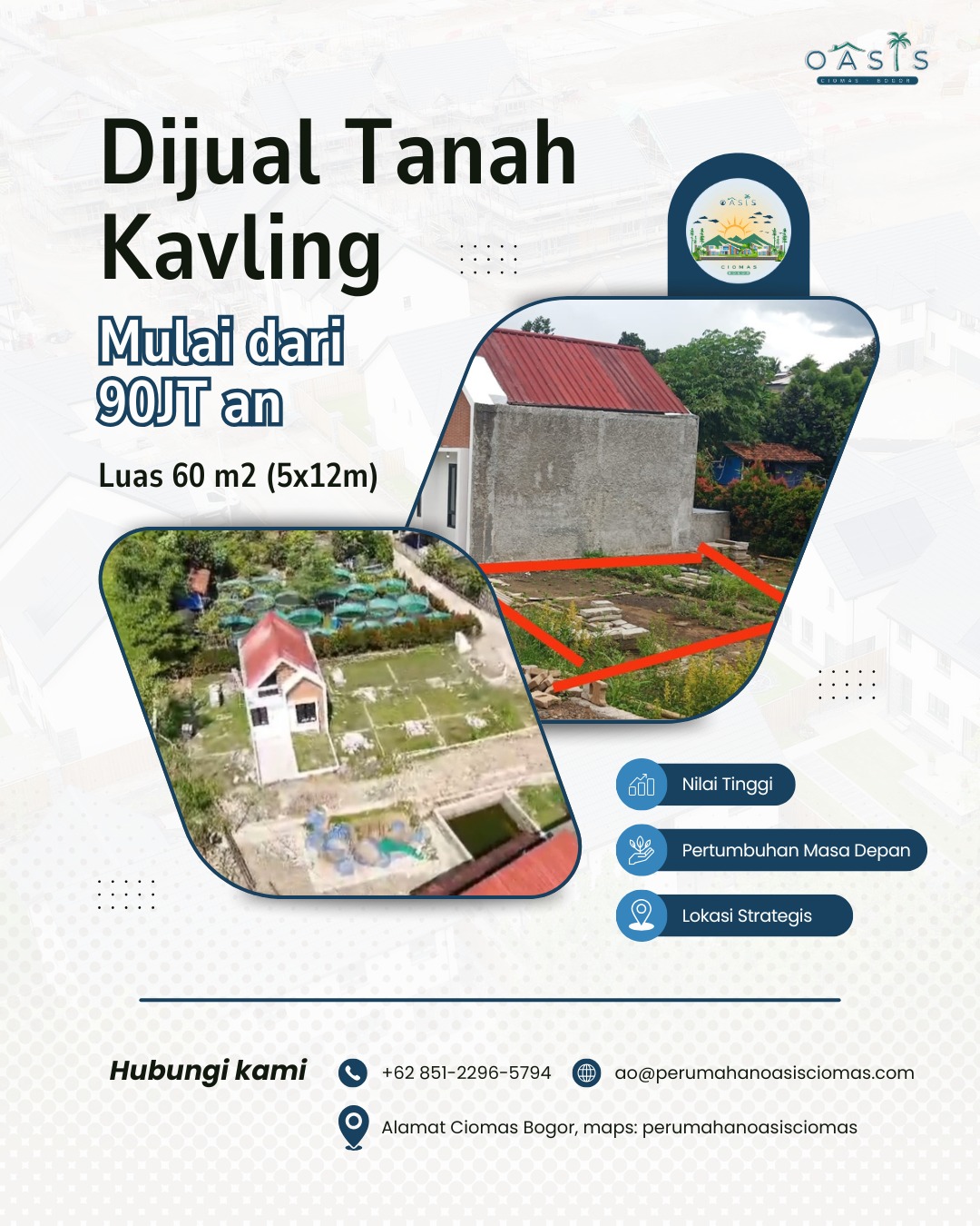 Promo Tanah Kavling Ciomas Harga Mulai 90 Juta — Investasi Aman, Tanpa Bank, Tanpa Riba